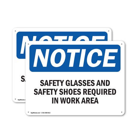 Signmission 12 in Height, 18 in Width, Plastic, Rectangle OS-2PACK-NS-P-1218-L-18162
